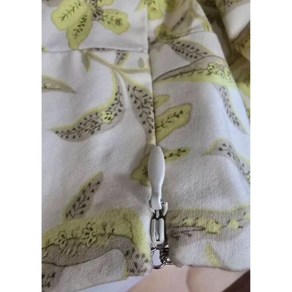 Gap Stretch Womens Floral A-Line Skirt White & Green Size 4 fairy core - Picture 7 of 8